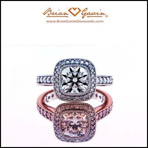 Two Carat Cushion Cut Diamond Engagement Ring