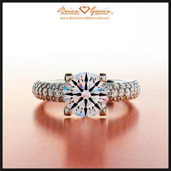 Pave Set Diamond Engagement Ring