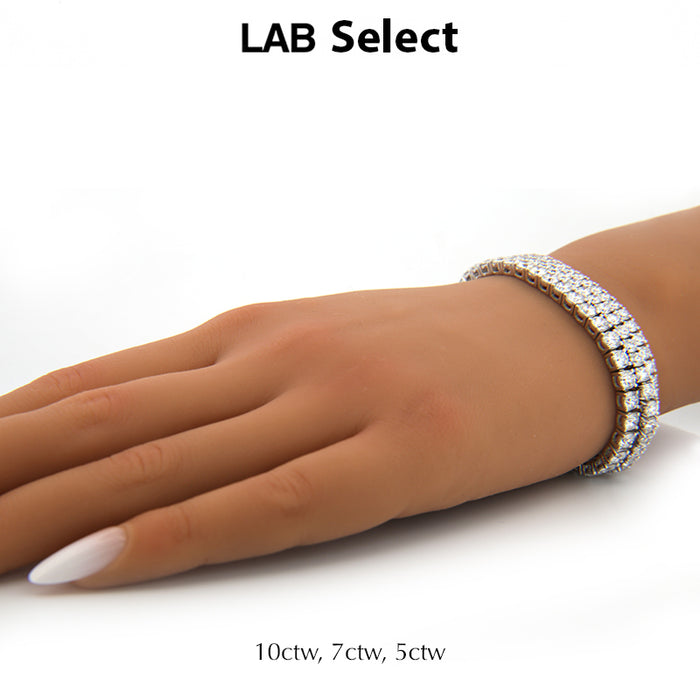 3.00 - 20.00ct Lab Grown Diamond Four Prong Bracelets