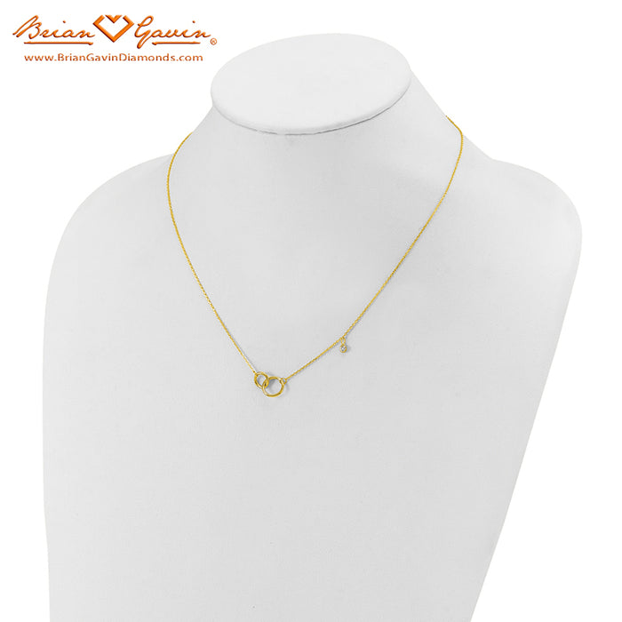 Diamond Two Linked Circles Necklace