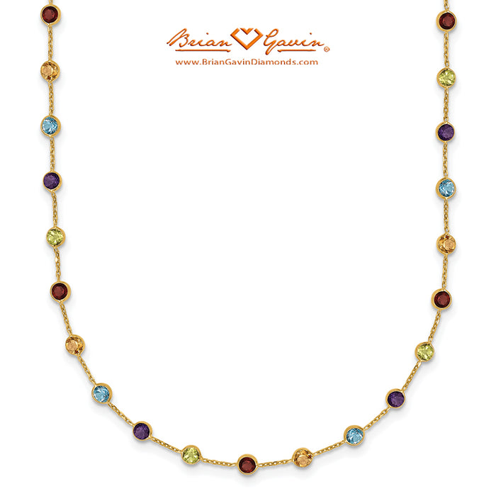 Multi-color Gemstone Necklace