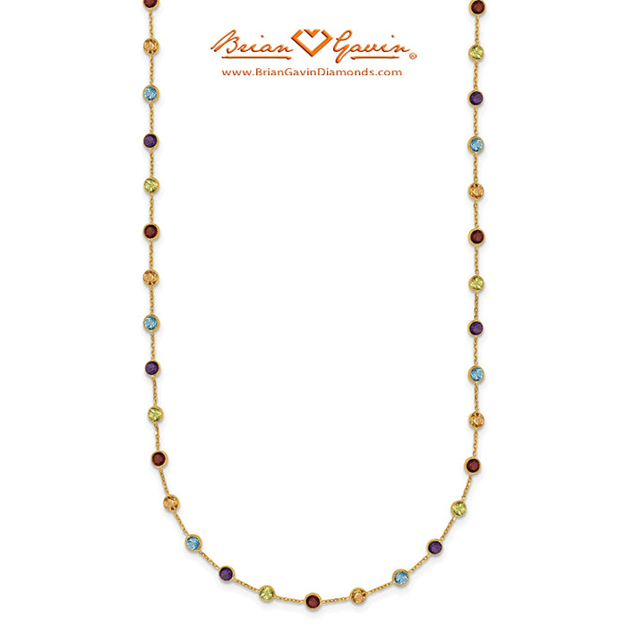 Multi-color Gemstone Necklace