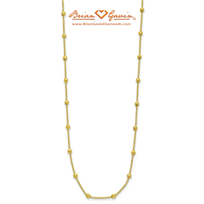 3.0mm Beaded Cable Chain Necklace