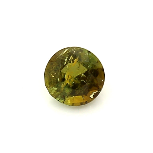 0.3 VI2 Round Yellowish Green Tourmaline