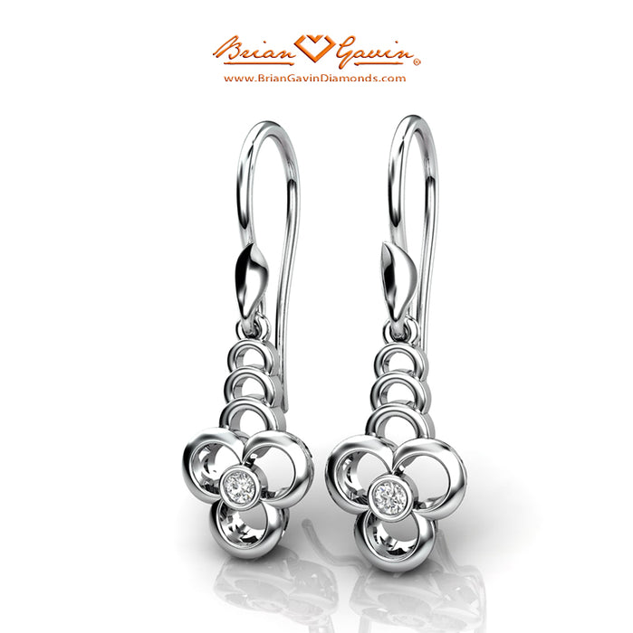 14K White Gold Diamond Fashion Earrings