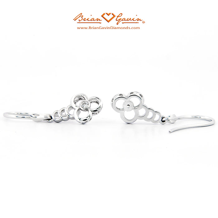 14K White Gold Diamond Fashion Earrings