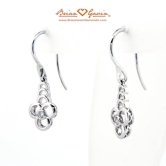 14K White Gold Diamond Fashion Earrings