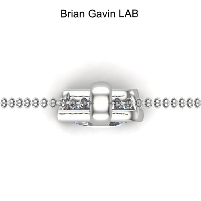 14K White Gold, B