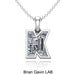 14K White Gold, K