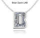 14K White Gold, B