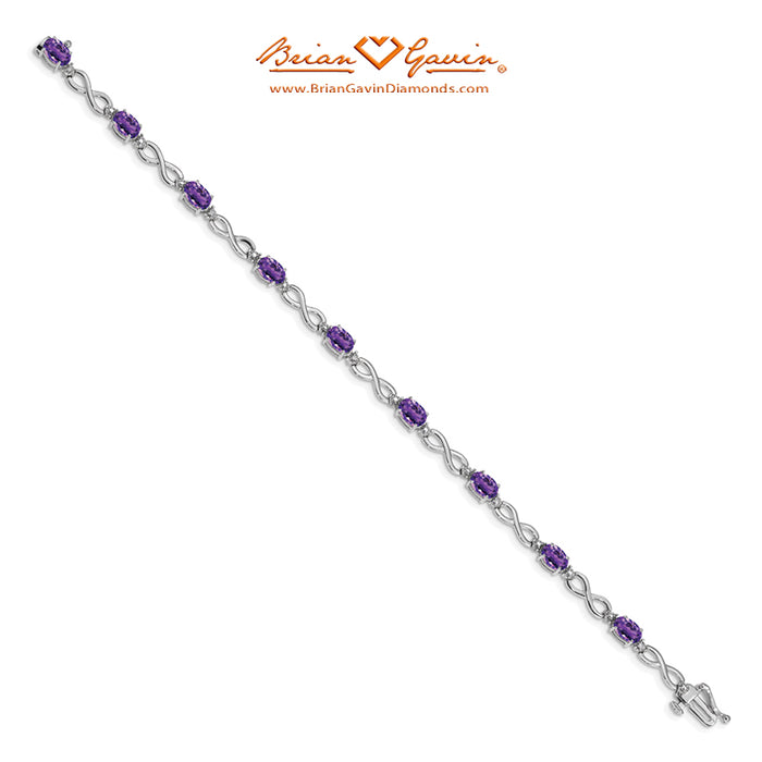 14K White Gold, Amethyst