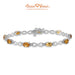 14K White Gold, Citrine