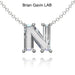 14K White Gold, N