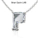 14K White Gold, P