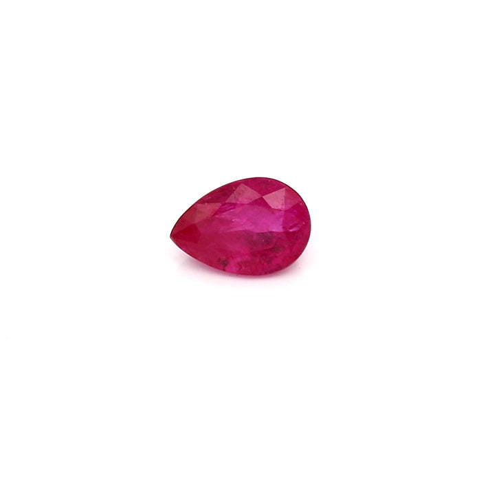 0.82 VI2 Pear-shaped Pinkish Red Ruby