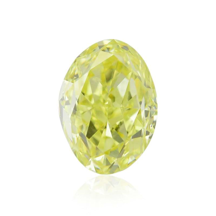 0.54 Yellow VS1 Fancy Color Oval Diamond