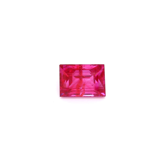 1.1 VI2 Rectangle Pinkish Red Ruby