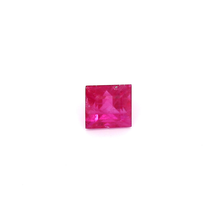 0.88 VI2 Square Pinkish Red Ruby